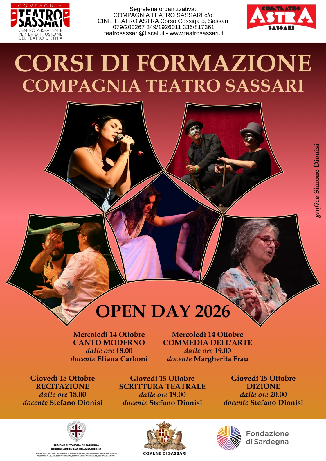 Corsi di Formazione Teatro Sassari 2026 - LOCANDINA